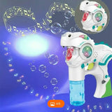 Electric Dinosaur Bubble Gun with Light and Music